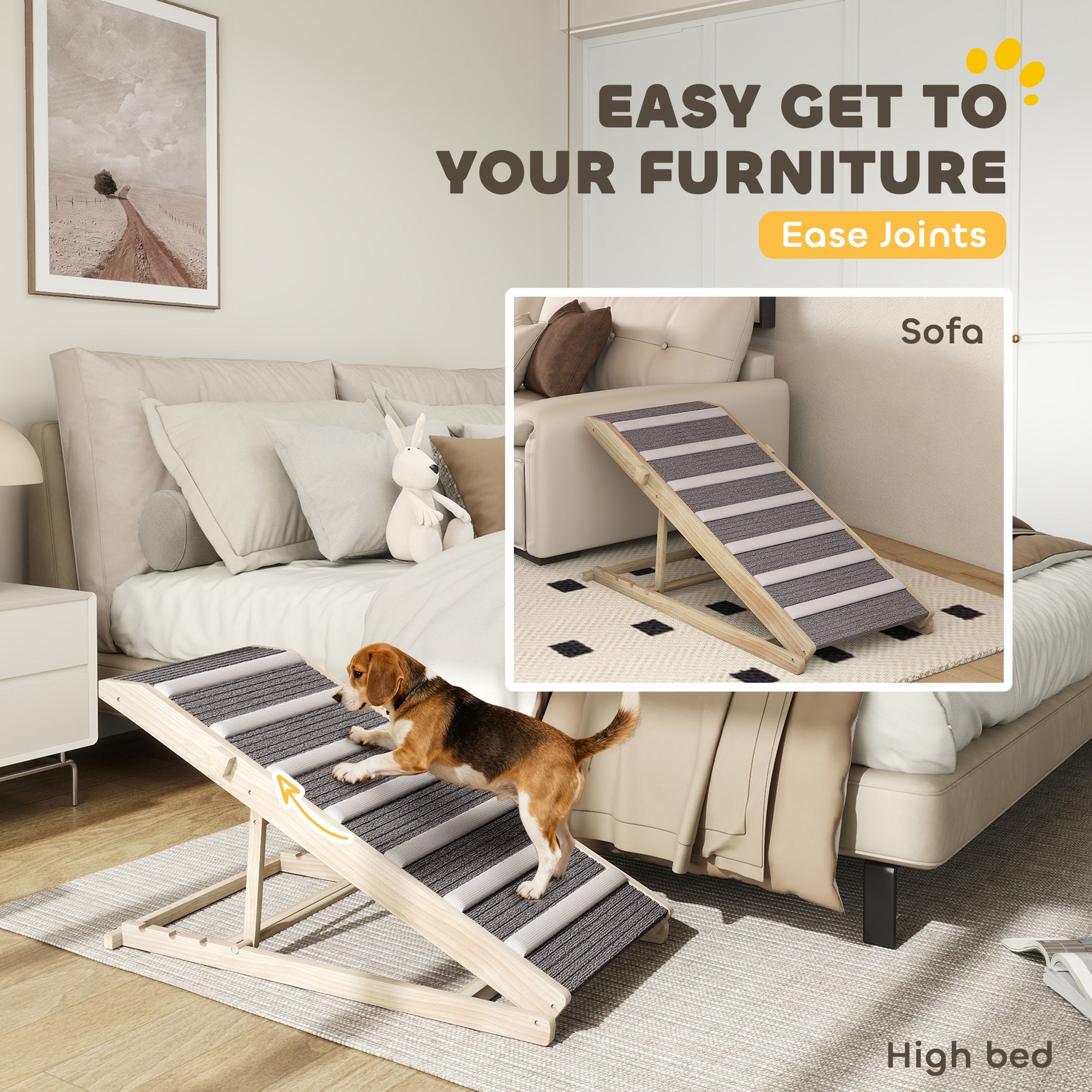 pawhut-rampe-pour-chien-r-glable-antid-rapante-avec-tapis-pour-seniors image 6