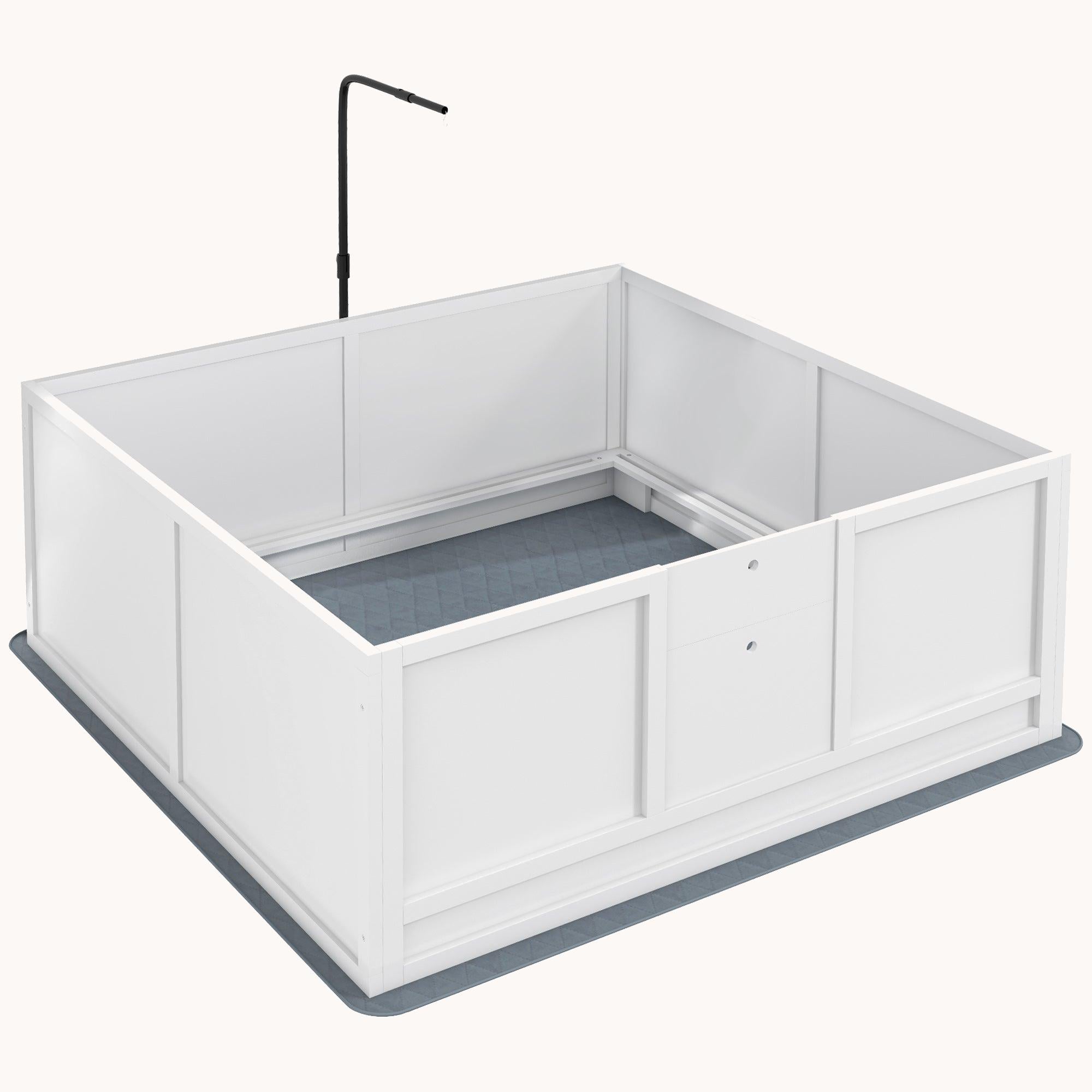 pawhut-parc-de-mise-bas-124-x-120-cm-barre-anti-crasement-et-porte-r-glable image 1