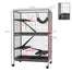 pawhut-cage-5-tages-127-cm-pour-petits-animaux-avec-hamac-6-portes-gris-fonc image 4