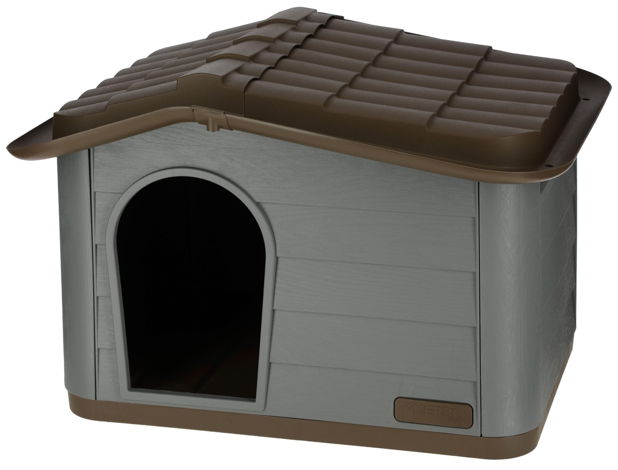 kerbl-paola-eco-maison-pour-chat-et-petit-chien-75-x-59-x-55-cm-gris-vert-marron image 1
