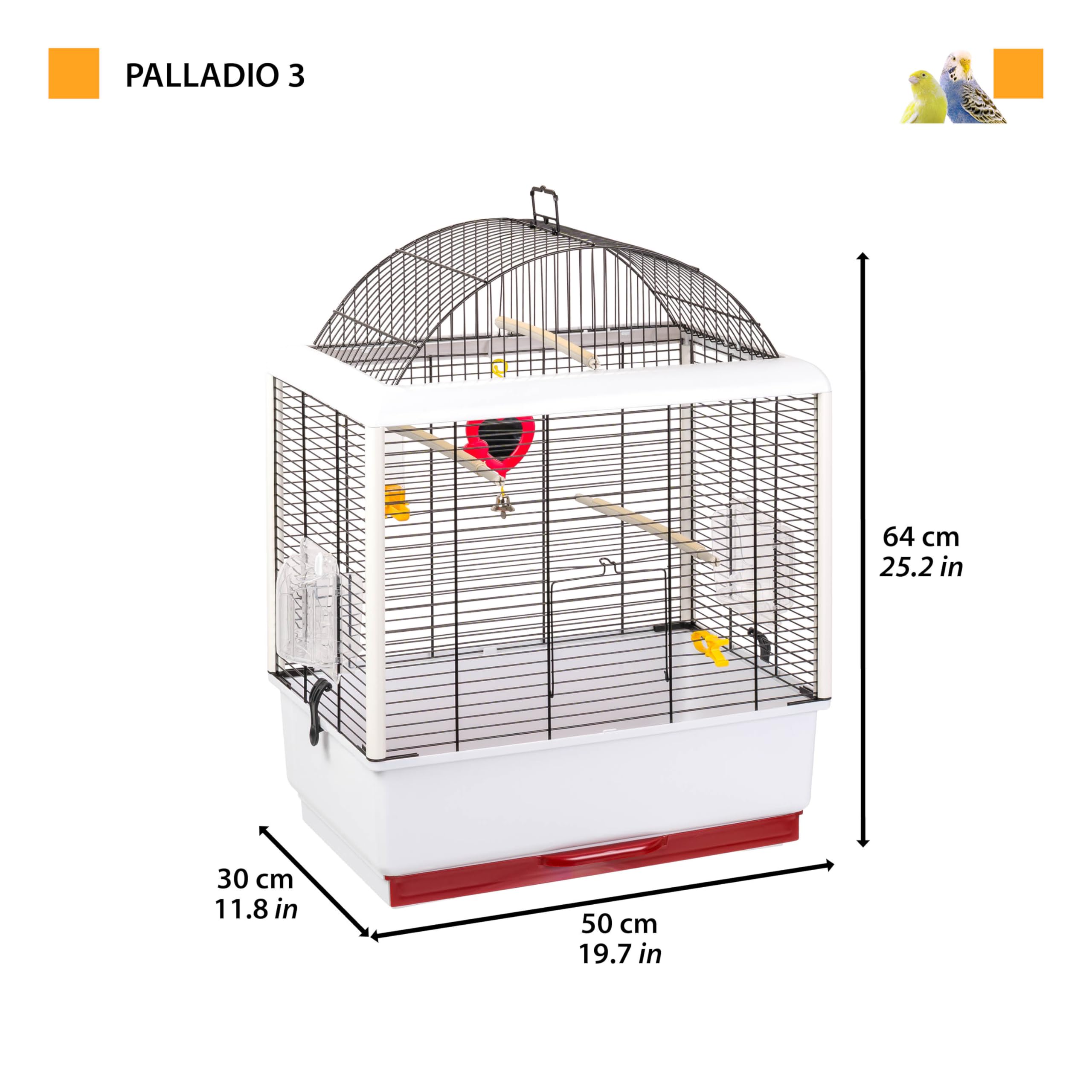 ferplast-palladio-3-cage-canaris-et-petits-oiseaux-exotiques-50-x-30-x-h-64-cm image 2