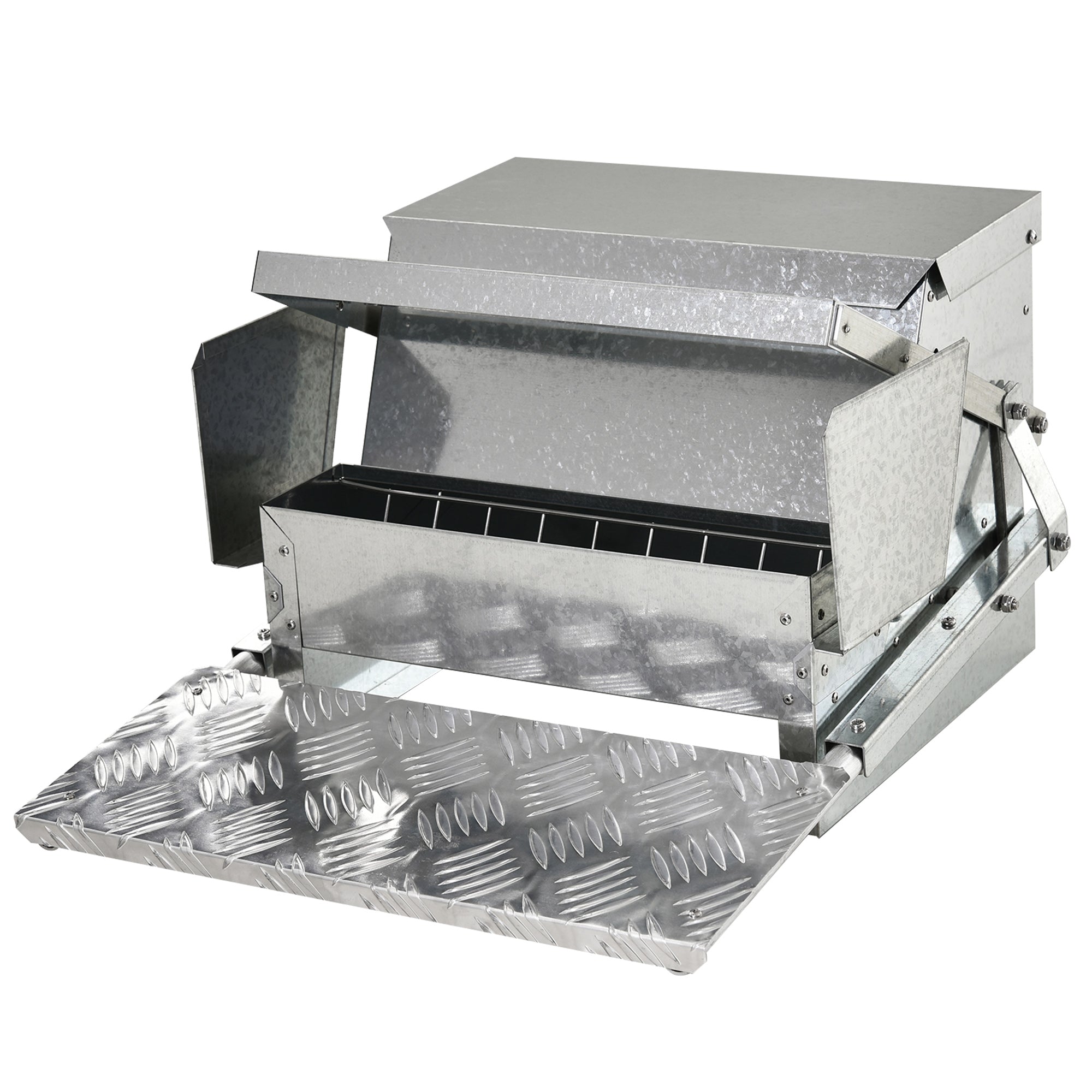pawhut-mangeoire-poules-automatique-11-5-kg-tanche-pour-10-poules image 1