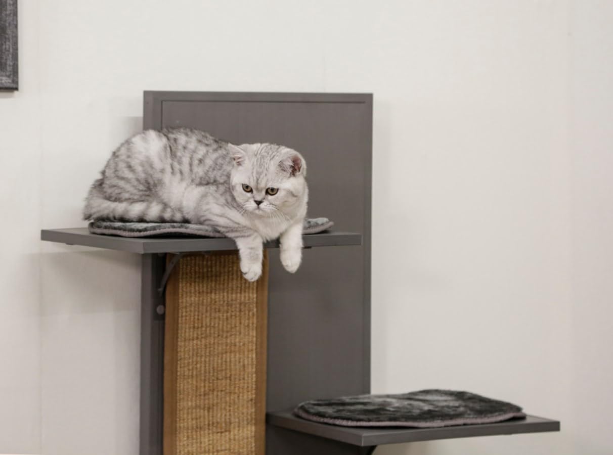 kerbl-pet-maison-de-jeux-chat-eco-alex-gris-42x42x152-5-cm image 3