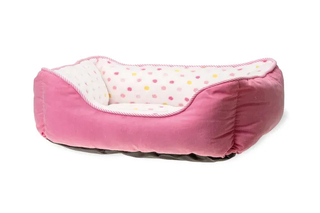 karlie-k-panier-pour-chat-motif-pois-rose-47-x-39-cm image 1