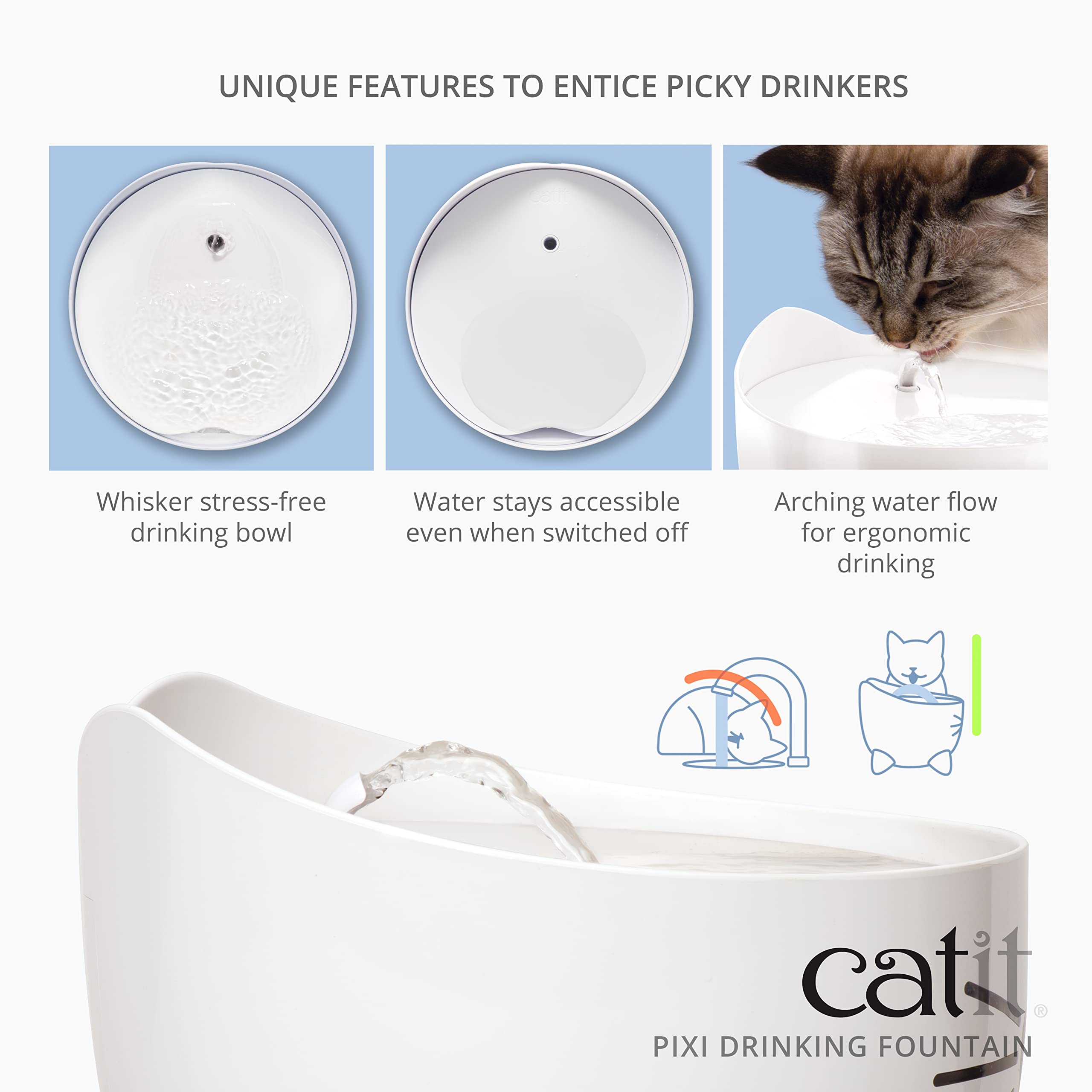 catit-pixi-fontaine-eau-pour-chat-2-5-l-rose image 4
