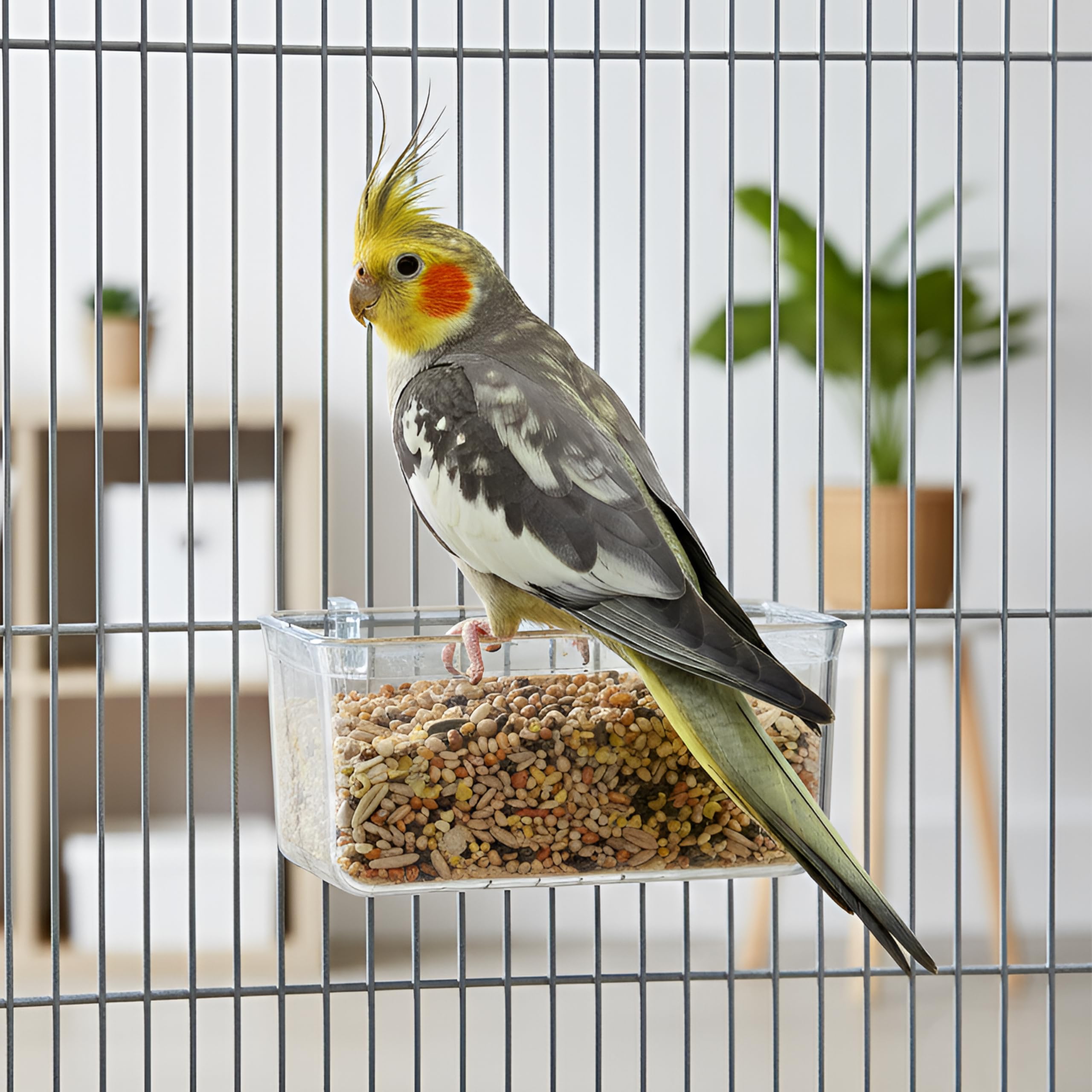 ferplast-mangeoire-automatique-fpi-4510-transparente-pour-cages-oiseaux image 2