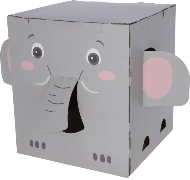 kerbl-pet-maison-griffoir-l-phant-gris-35-x-35-x-39-cm image 1