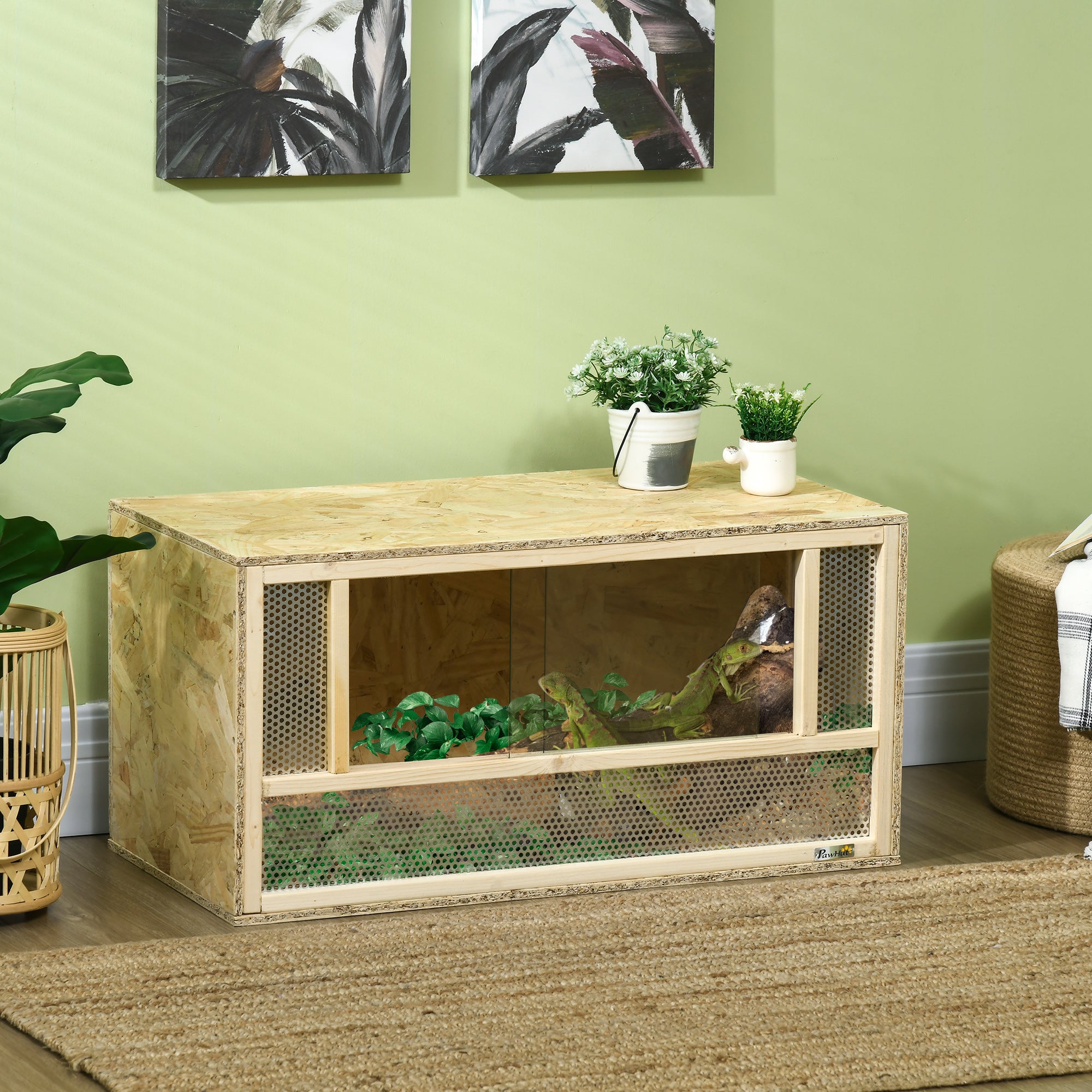 pawhut-terrarium-reptile-bois-verre-31-5-portes-coulissantes-naturel image 3