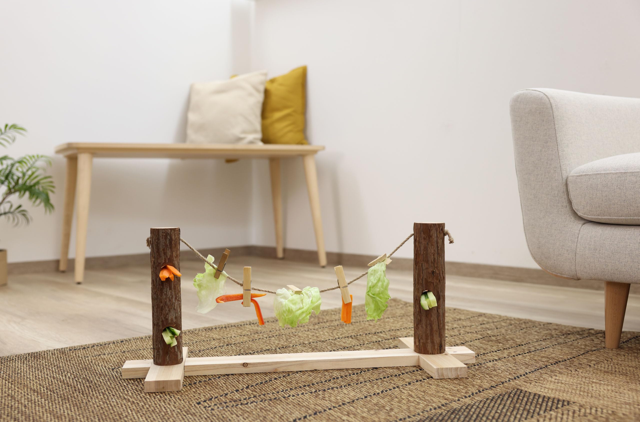 kerbl-pet-arbre-nourriture-66x26x27cm-ligne-d-alimentation-bois-naturel-pour-lap image 5