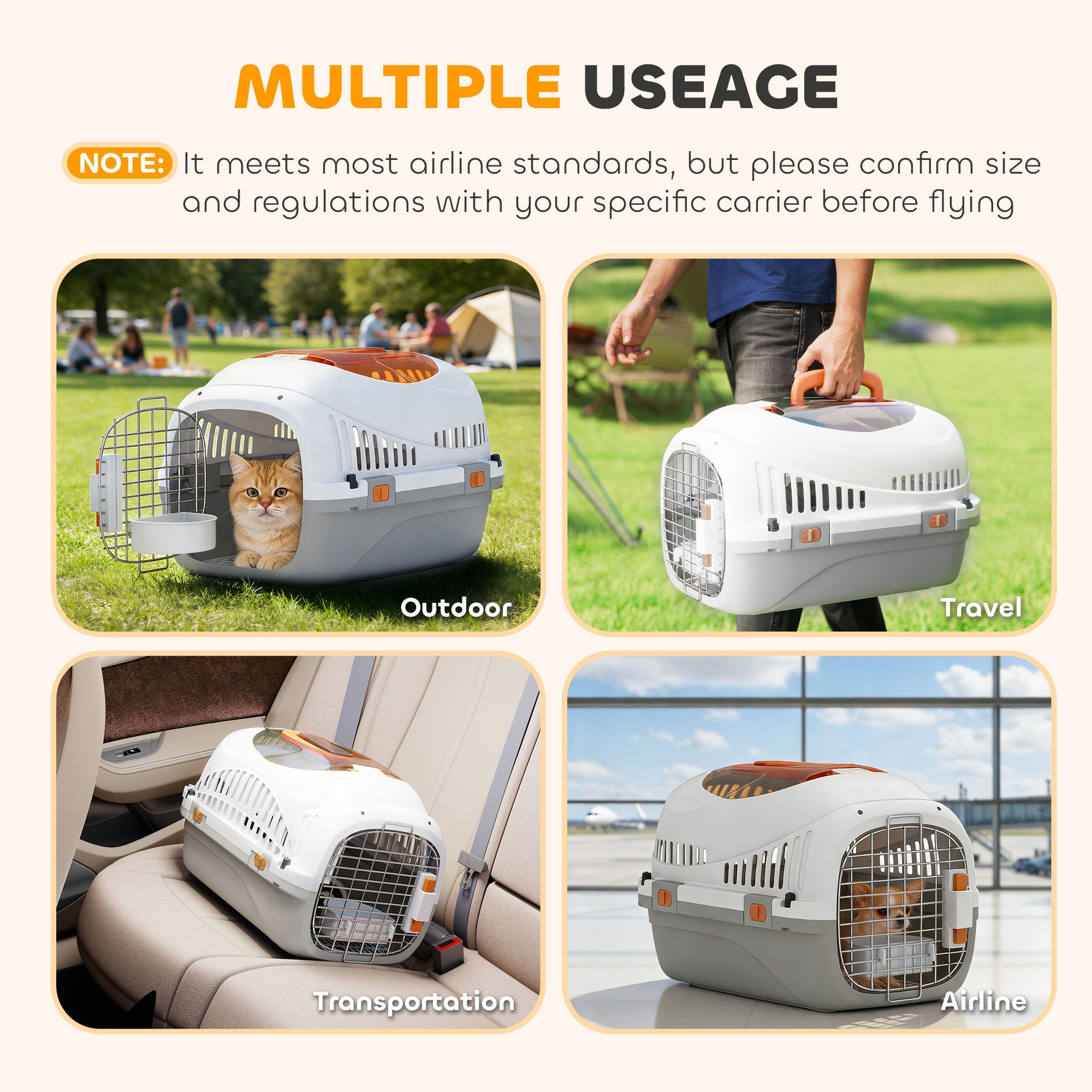 pawhut-caisse-de-transport-rigide-pour-petit-chien-et-chat-avec-porte-acier-et-g image 6