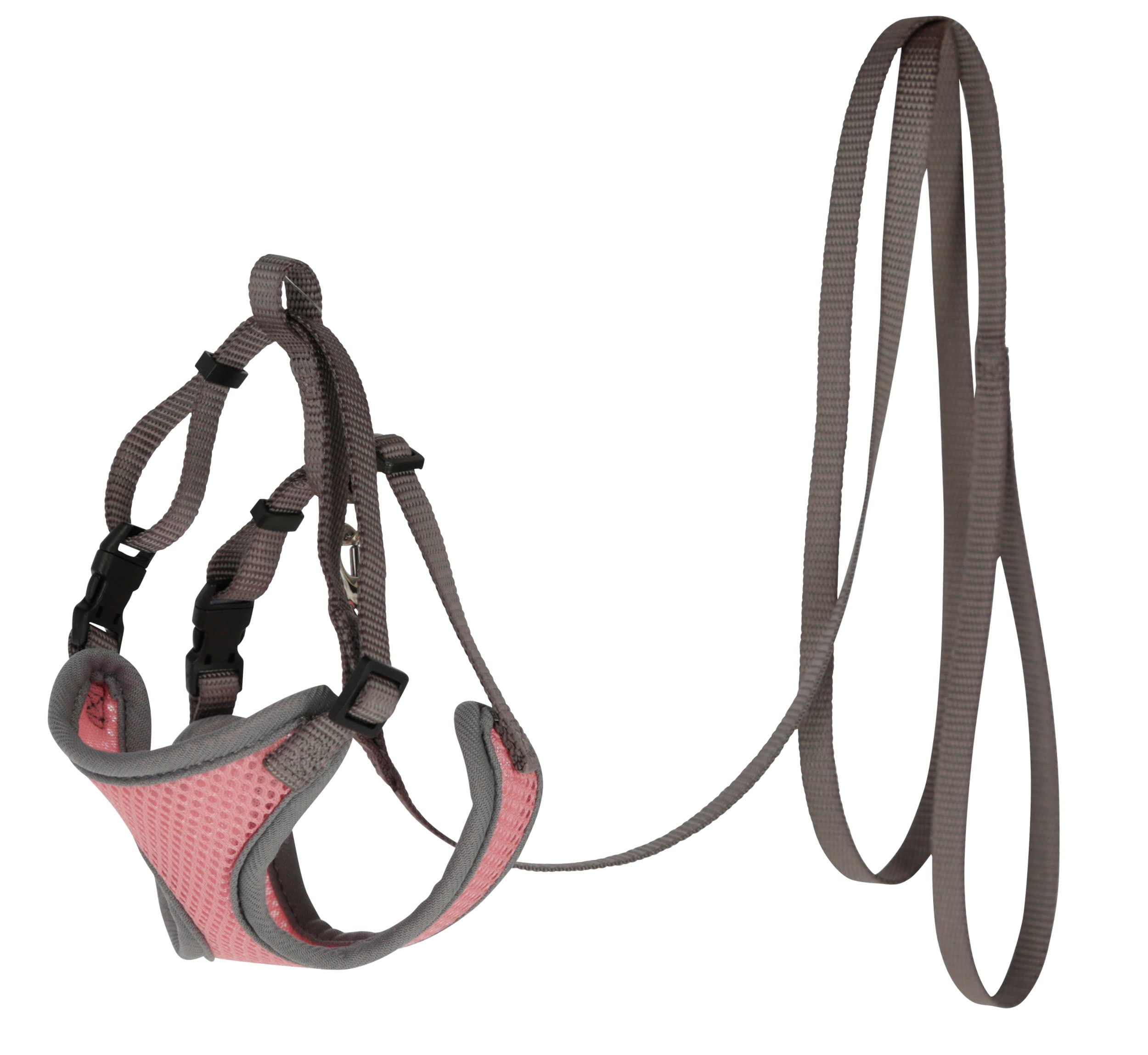 kerbl-laisse-harnais-pour-chat-corail-120-cm-x-10-mm image 1