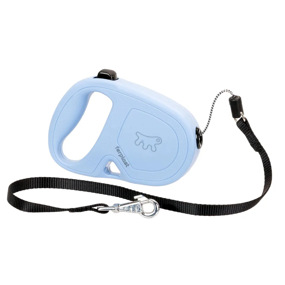 ferplast-flippy-one-laisse-enrouleur-chien-cordon-4-5-m-jusqu-12-kg-bleu-clair image 1