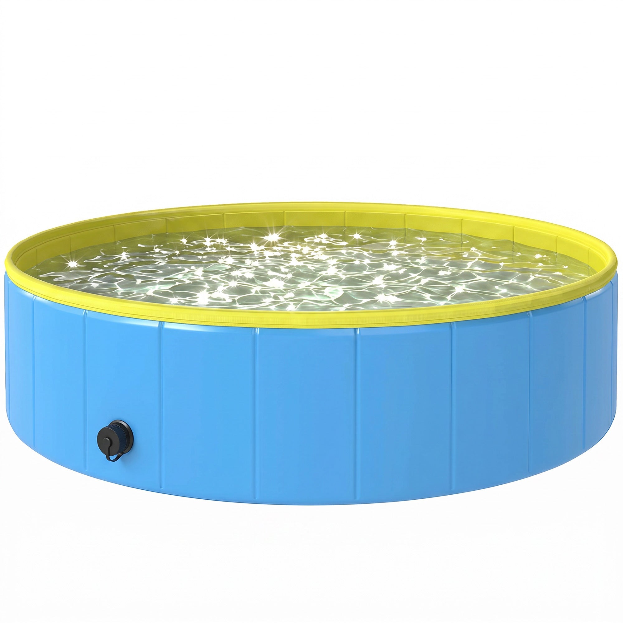 pawhut-piscine-pliable-pour-chien-120-x-30-cm-pvc-pais-antid-rapant-bleu-et-jaun image 2