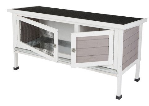 kerbl-pet-maison-freddy-116-x-45-x-62-cm-gris-blanc-clapier-rongeurs-bois image 5