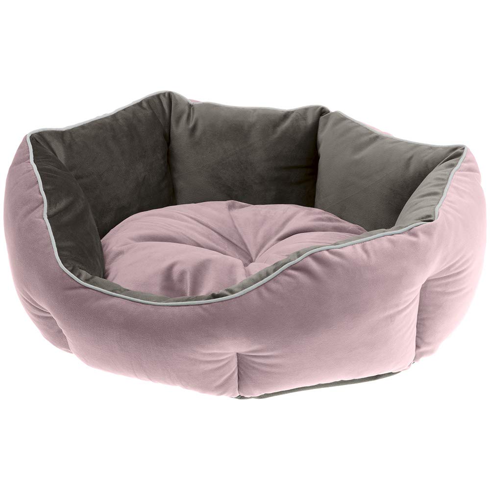 ferplast-queen-60-canap-velours-pour-chien-et-chat-violet-gris image 1