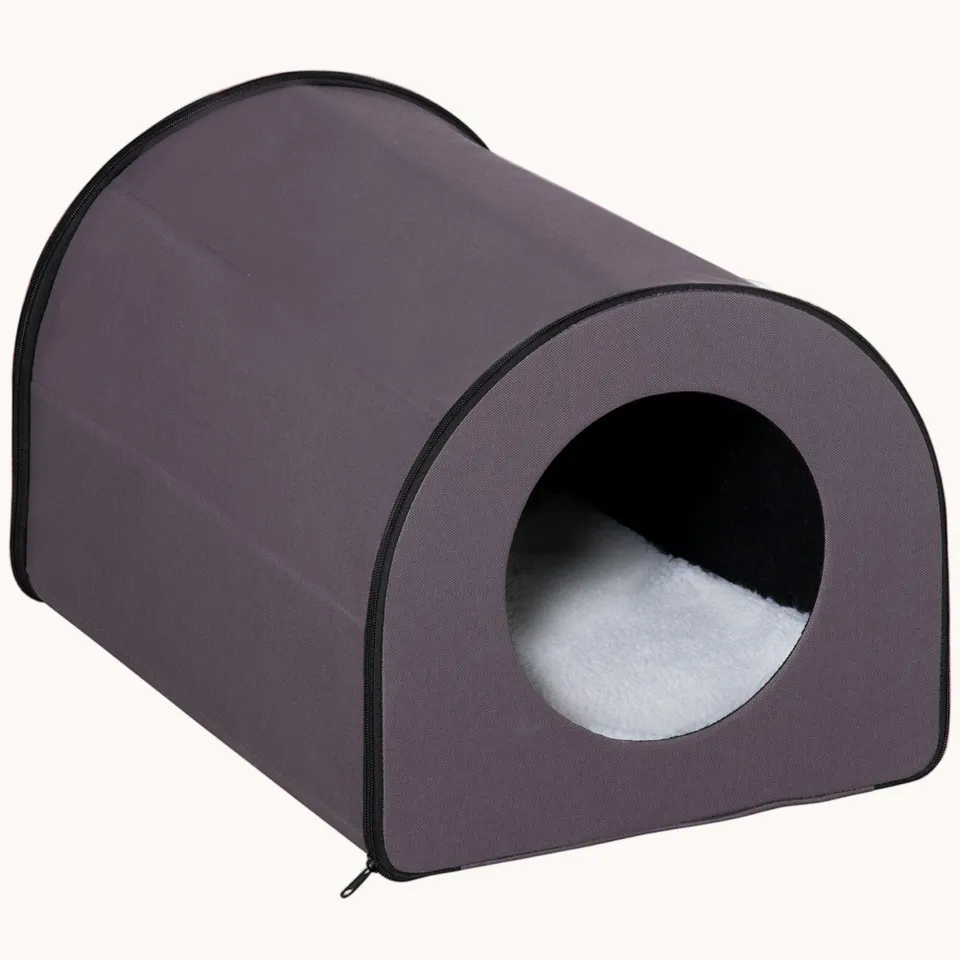 pawhut-niche-d-me-chauffante-pour-chat-abri-isol-tanche-marron-d-hiver image 1