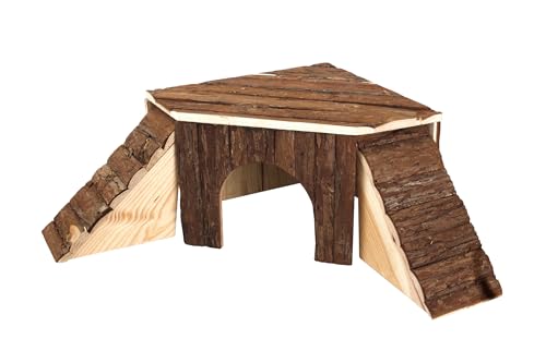karlie-84281-maison-pour-rongeur-en-bois-avec-rampes-4-dimensions image 2