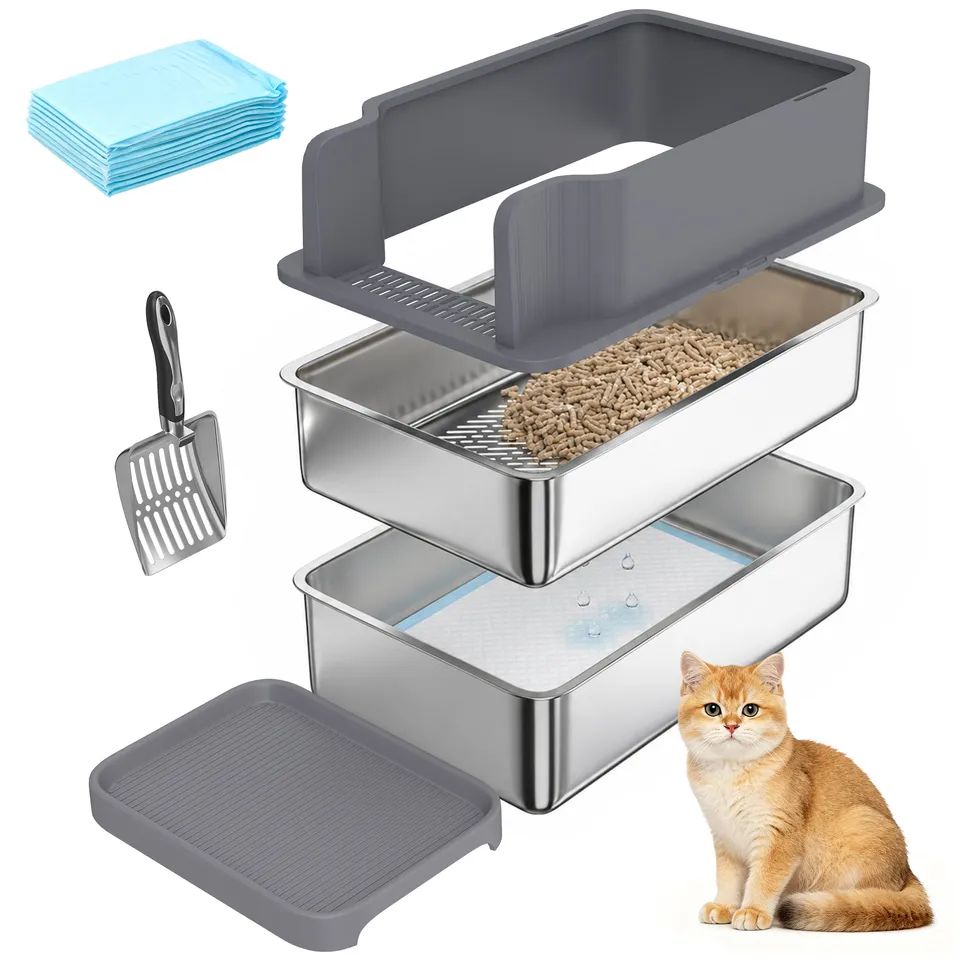 pawhut-bac-liti-re-tamisant-inox-pour-granul-s-de-pin-22-8-x-14-6-x-11-8 image 1