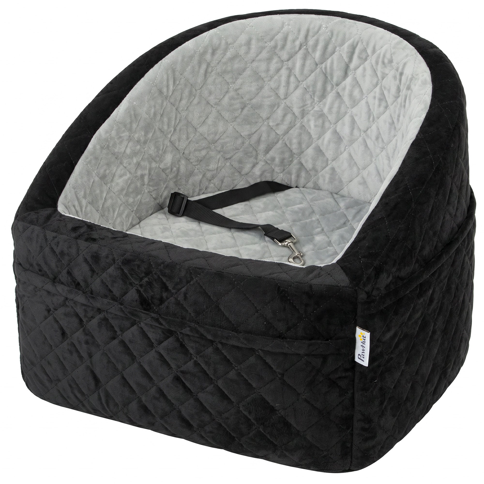 pawhut-rehausseur-si-ge-auto-pour-petit-chien-moins-de-10-kg-gris-lavable image 2