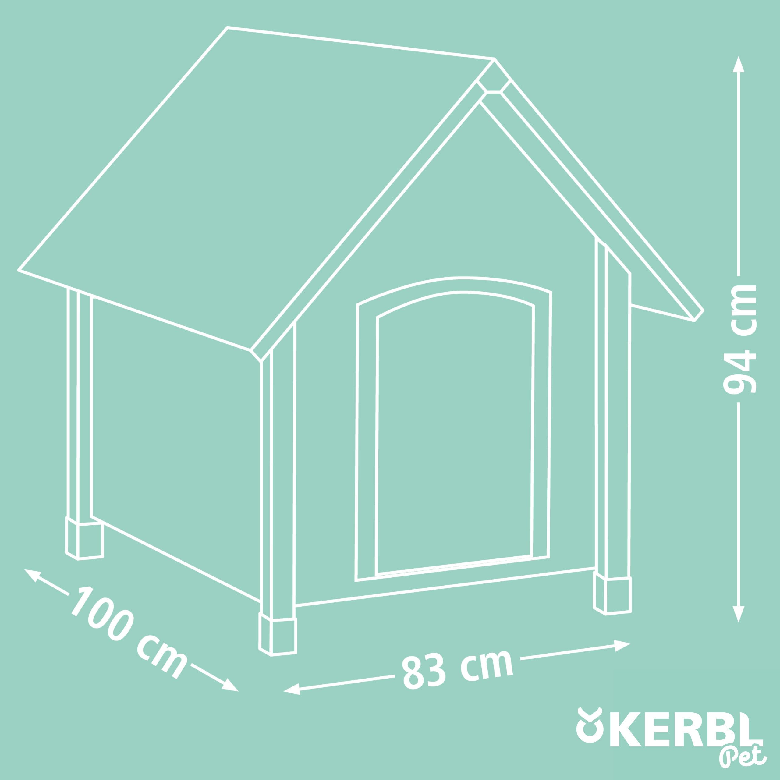 kerbl-multiplex-81349-niche-pour-chien-toute-saison-100-x-83-x-94-cm-bois-isol image 3