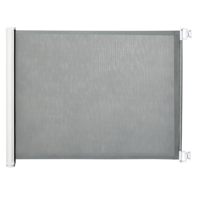 pawhut-barri-re-r-tractable-en-maille-82-5-cm-extensible-115-cm-grise image 1
