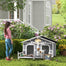 pawhut-niche-double-en-bois-avec-porche-toit-asphalte-tanche-et-cl-ture-pour-chi image 3