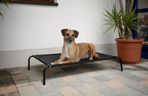kerbl-pet-vacation-panier-sur-lev-pour-chien-noir-107-x-65-x-20-cm-m-tal-polyest image 5