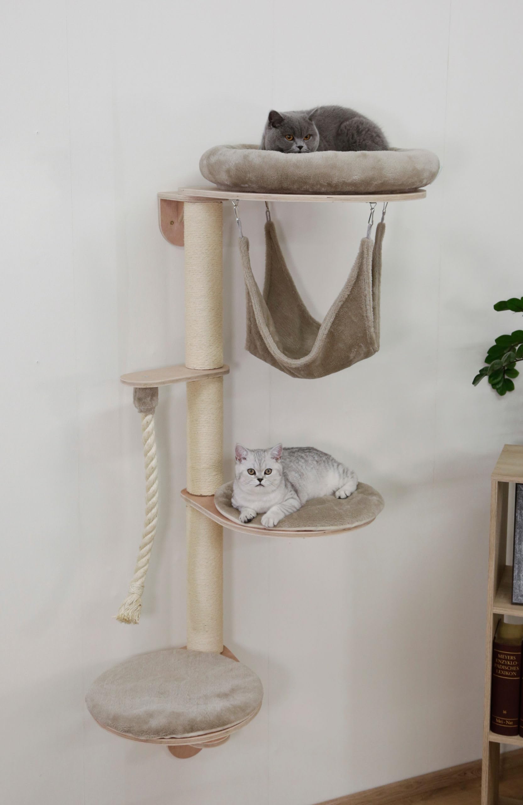 kerbl-pet-arbre-chat-dolomit-grappa-fixation-murale-taupe-80x66x158-cm image 6