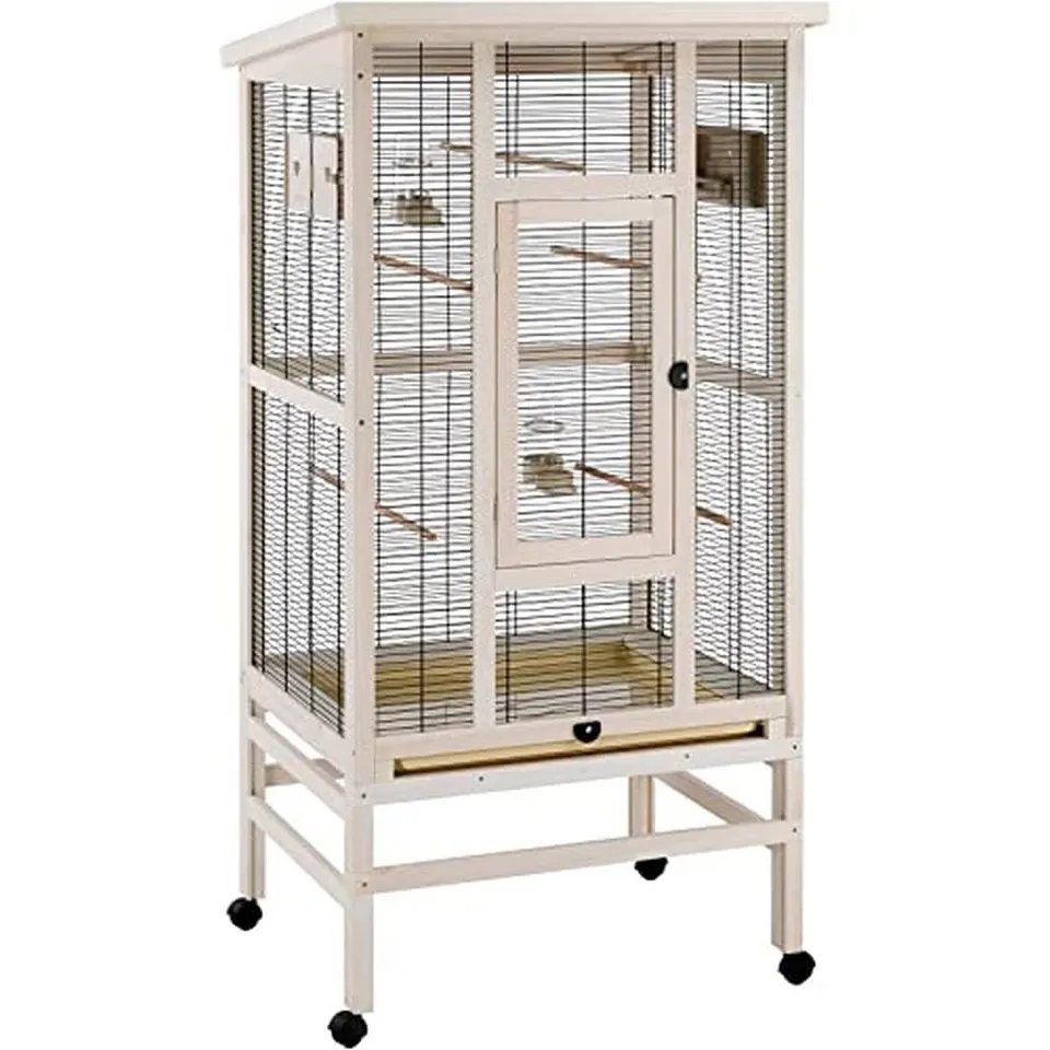 ferplast-wilma-voli-re-en-bois-beige-83-x-67-x-158-5-cm image 1