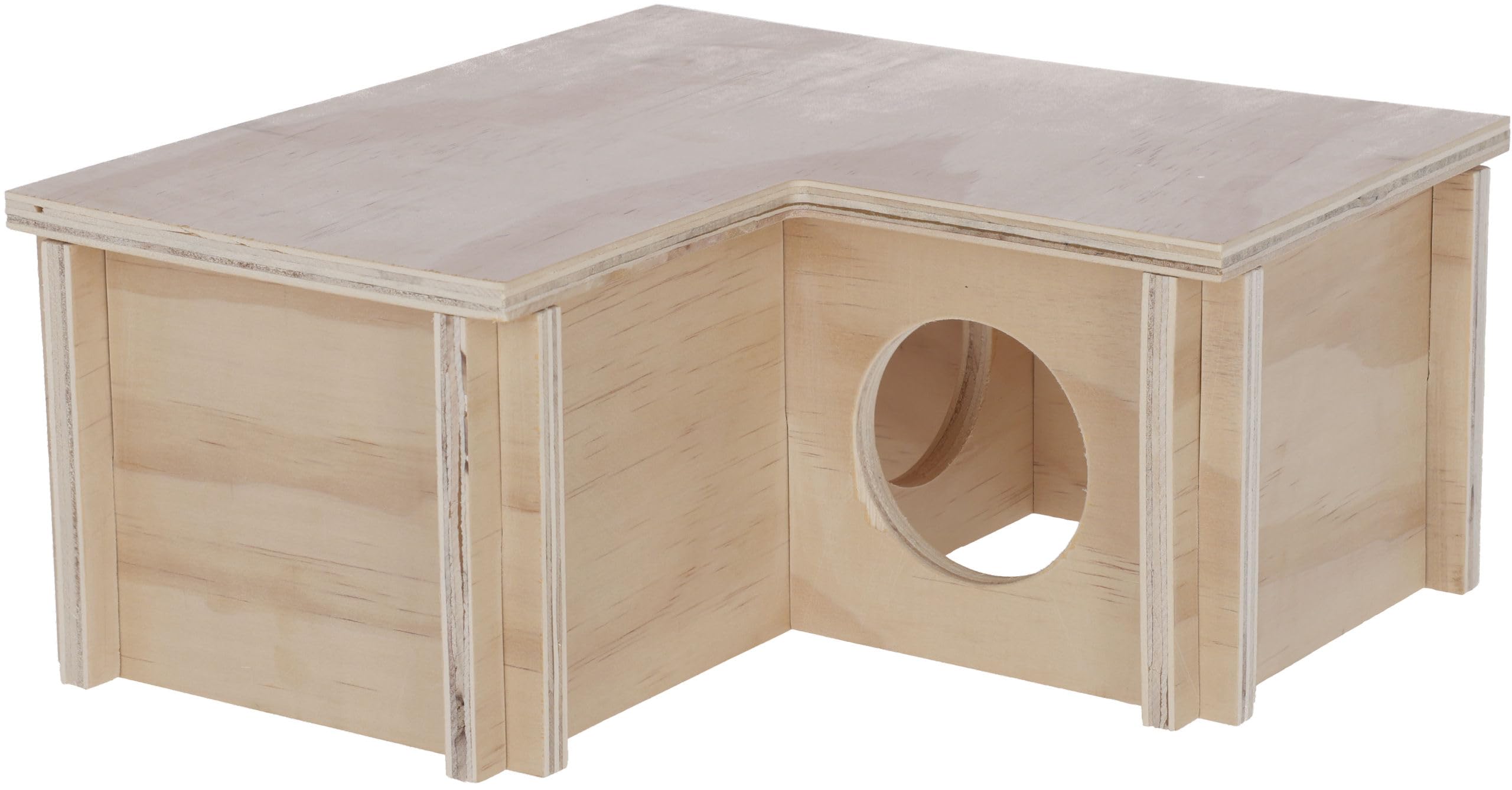 kerbl-pet-maison-pour-hamsters-24-x-24-x-11-cm-bois-3-chambres image 1