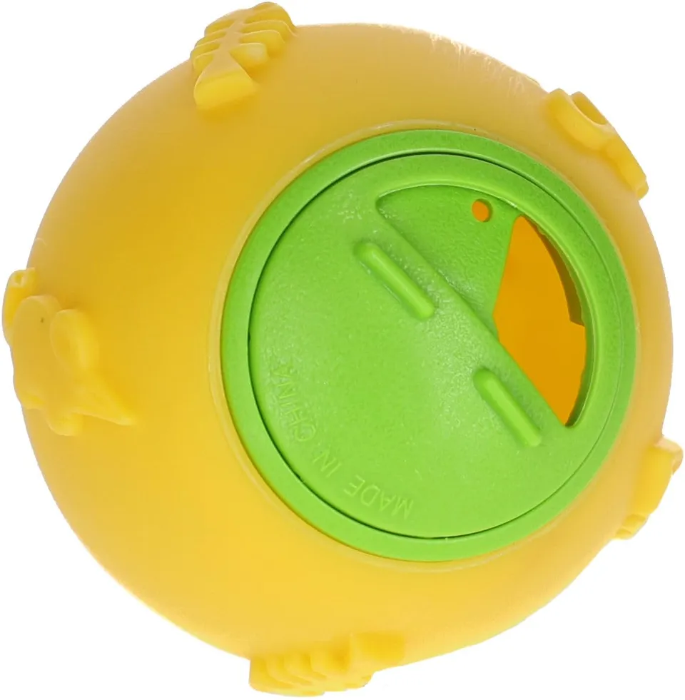 kerbl-balle-snack-pour-chats-7-5-cm-jaune-jouet-distributeur-de-friandises image 1