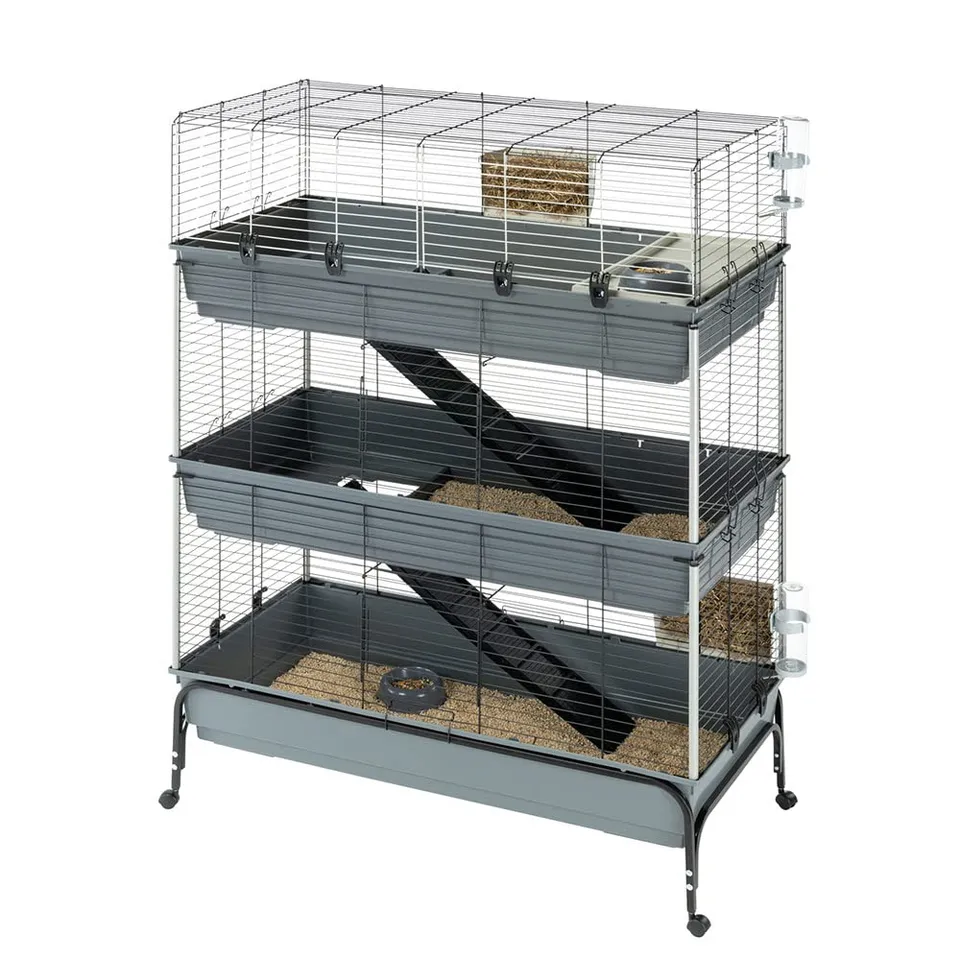 ferplast-rabbit-120-tris-cage-3-tages-pour-lapins-118-x-58-x-166-cm-avec-support image 1
