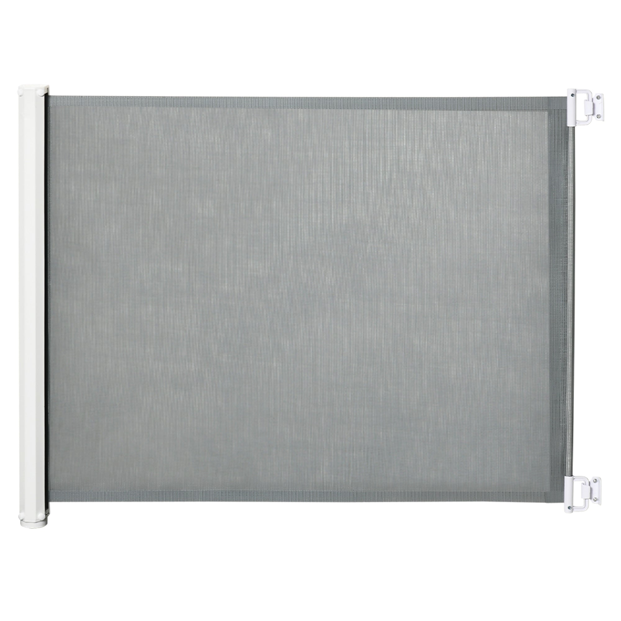 pawhut-barri-re-r-tractable-en-maille-82-5-cm-extensible-115-cm-grise image 1