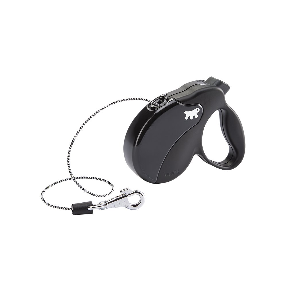 ferplast-amigo-mini-laisse-enrouleur-cordon-3-m-pour-chiens-jusqu-12-kg-noir image 1