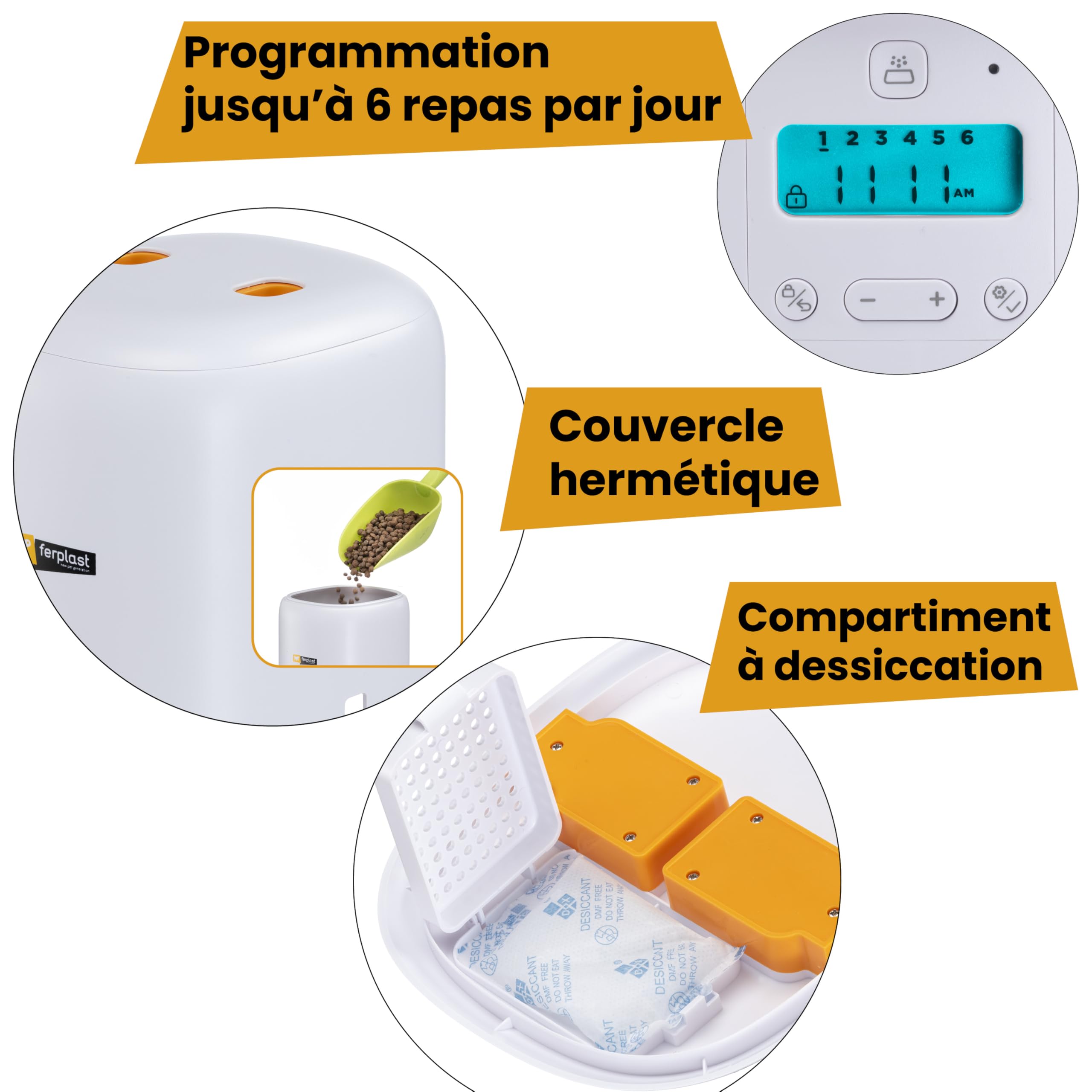 ferplast-risto-pet-distributeur-croquettes-automatique-4-l-programmable-6-repas- image 3