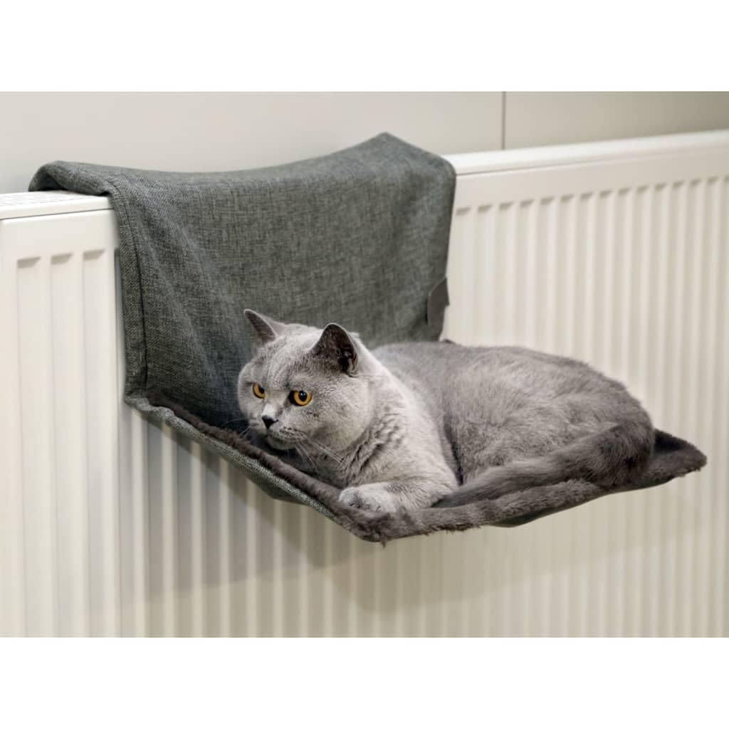 kerbl-paradies-hamac-pour-chat-gris-45x30cm-pour-radiateur image 2
