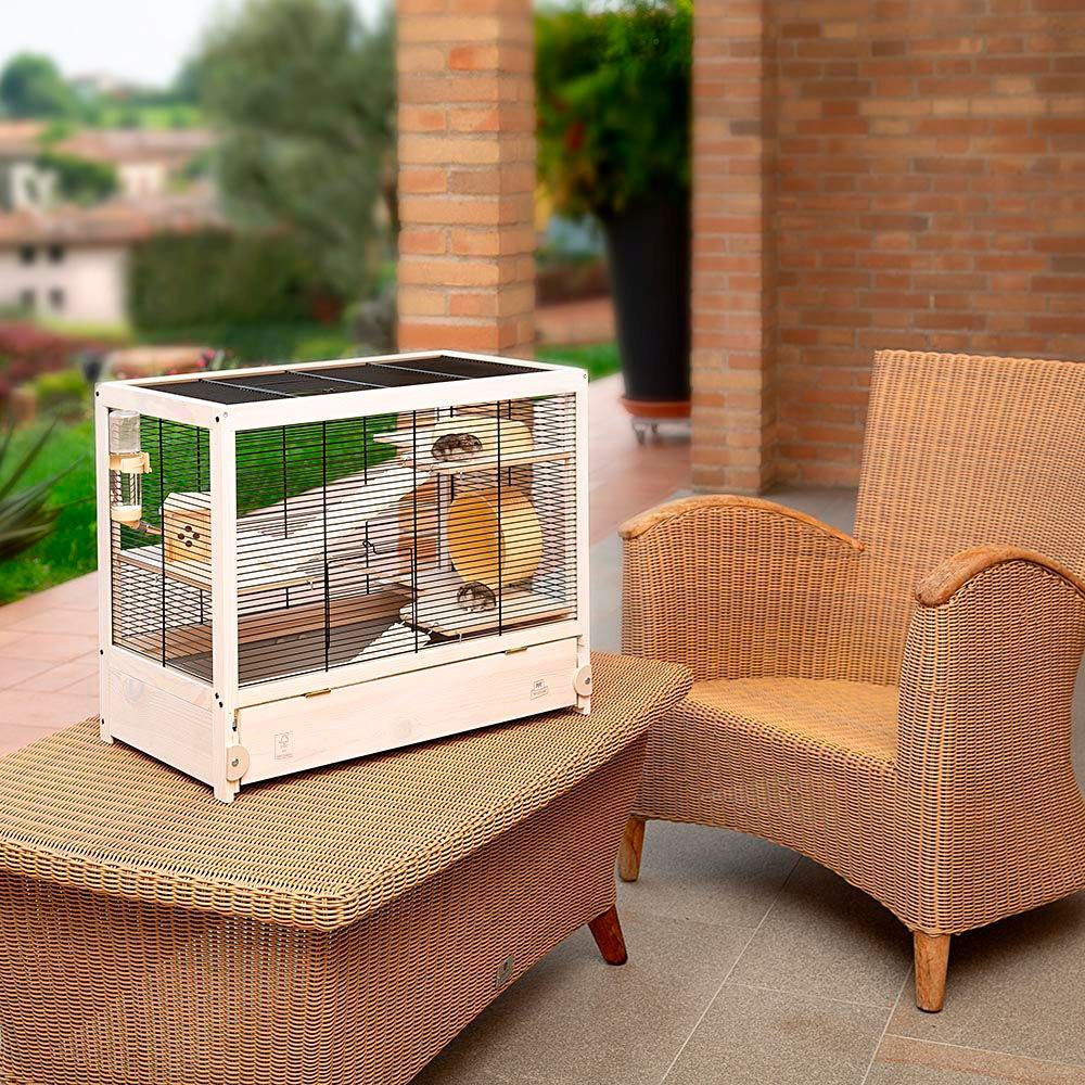 ferplast-hamsterville-cage-en-bois-fsc-60x34x49-cm-multi-niveaux-avec-accessoire image 3