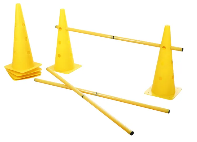 kerbl-81994-agility-lot-c-nes-et-barres-d-obstacle-pour-chien image 1