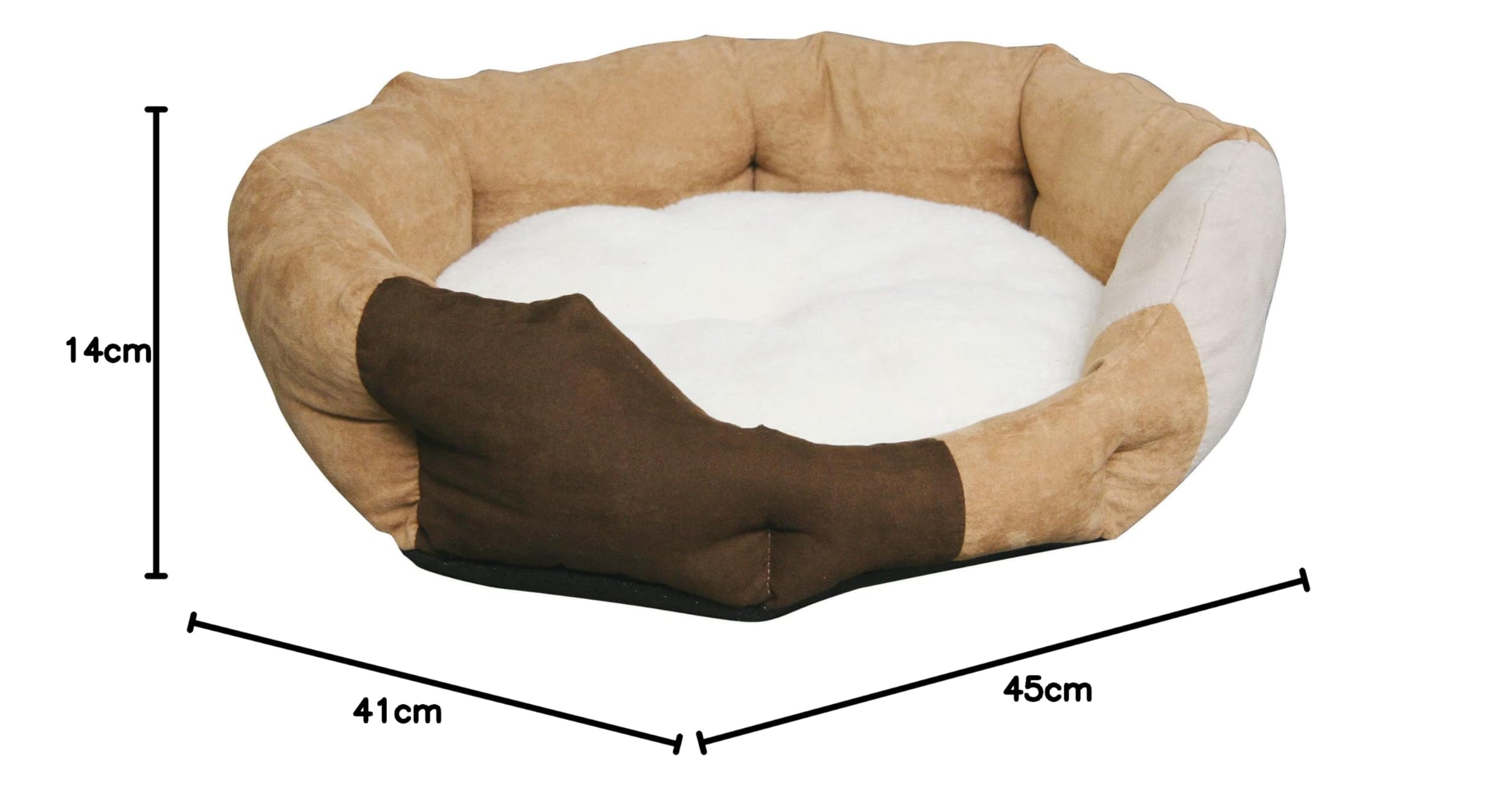 kerbl-amy-45-x-41-cm-lit-douillet-pour-chien-et-chat-marron-beige image 3