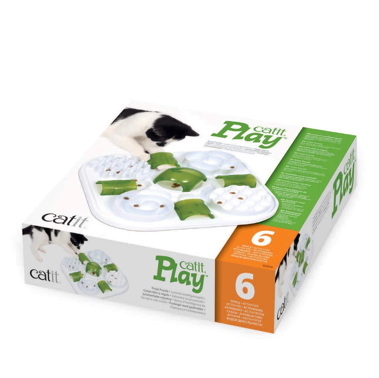 catit-play-treat-puzzle-jouet-interactif-pour-chat-40x40x10-cm-6-activit-s image 2