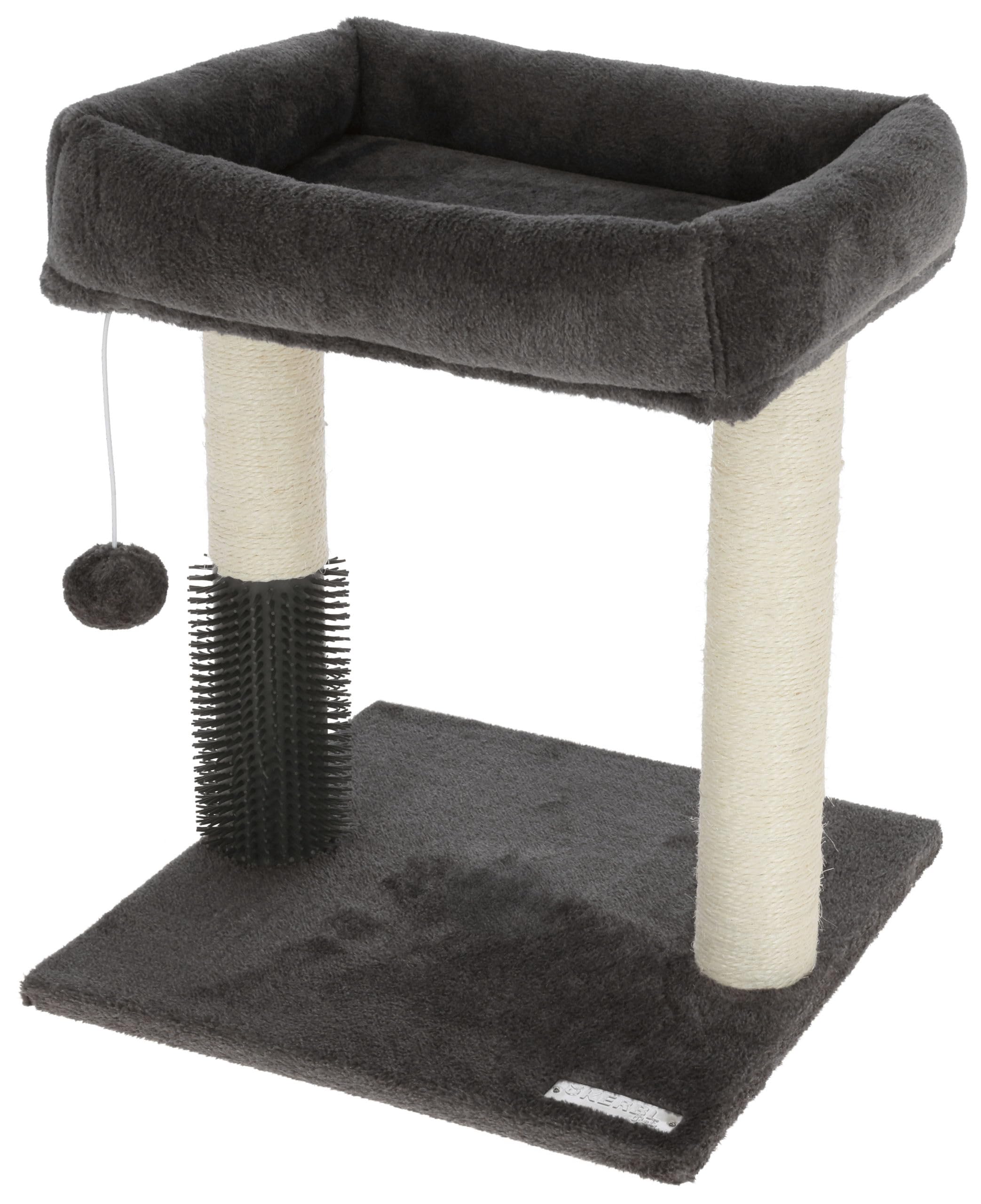 kerbl-pet-arbre-chat-rosi-gris-48-cm-avec-griffoir-sisal image 1