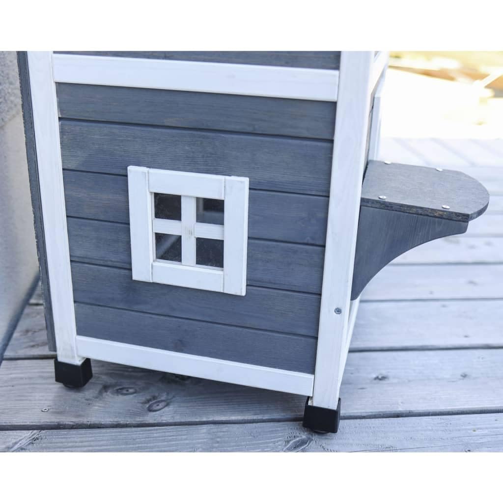 kerbl-pet-maison-pour-chat-family-gris-blanc-57x55x80-cm-cabane-grimper image 7