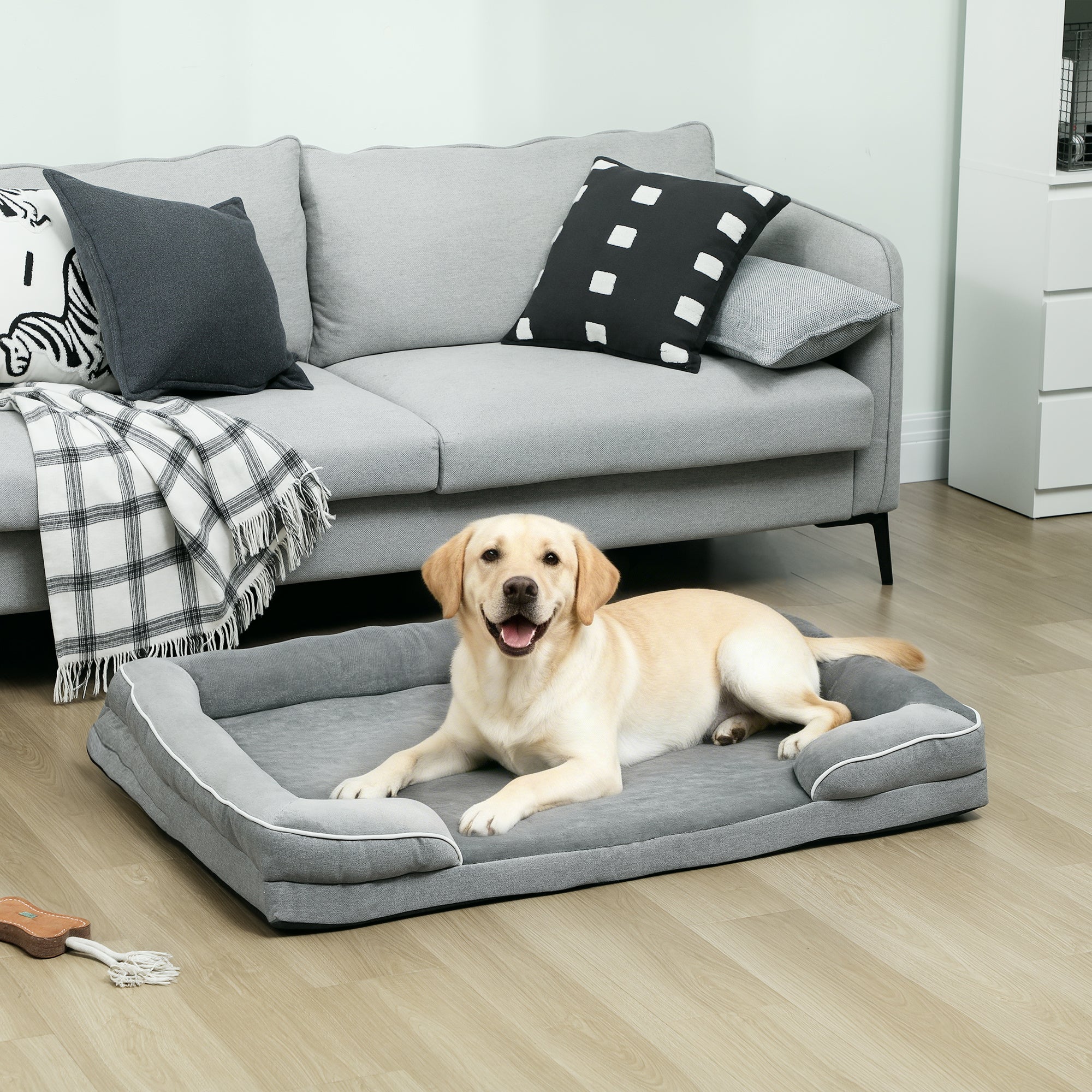pawhut-panier-orthop-dique-canap-gel-m-moire-pour-chien-gris image 4