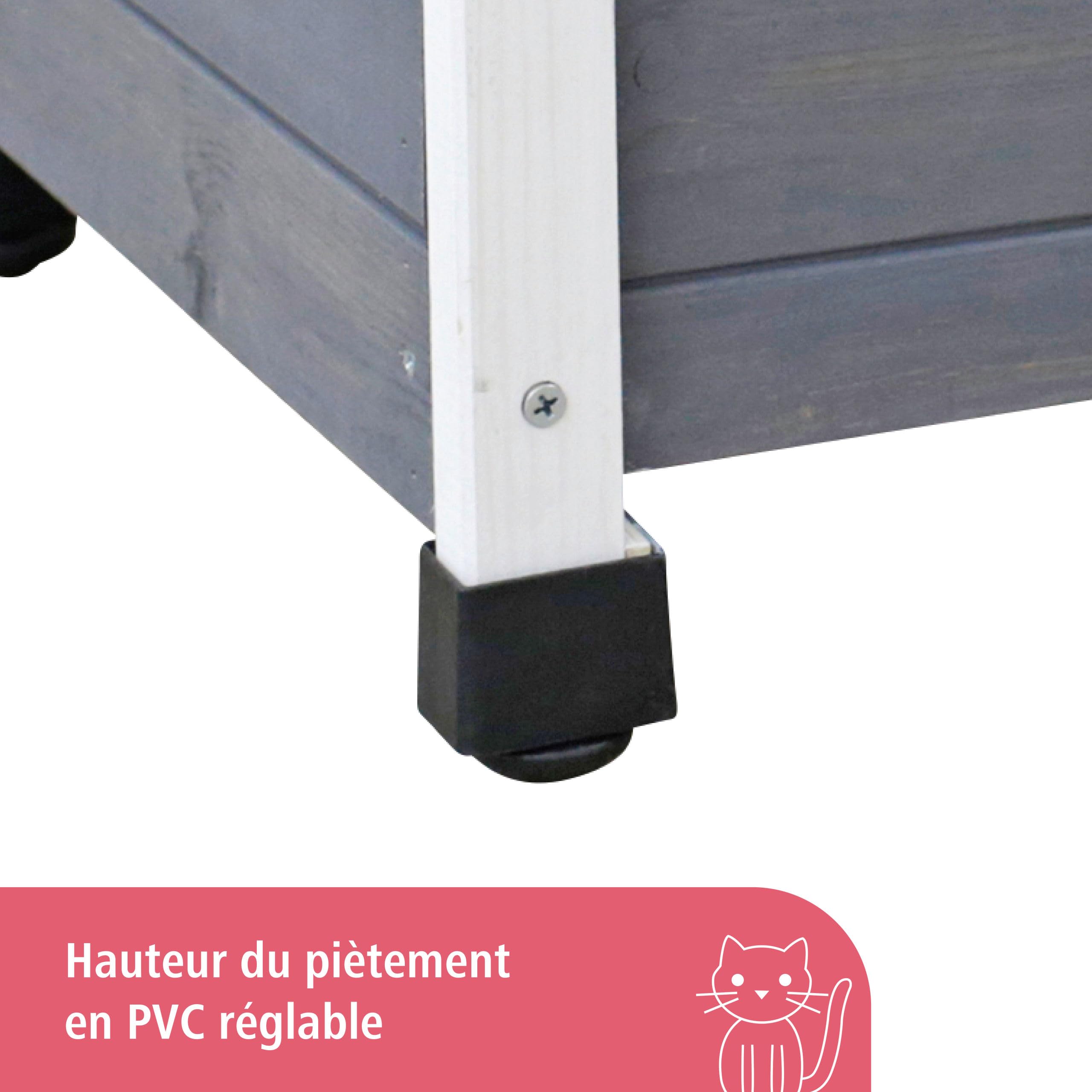 kerbl-rustica-maison-pour-chat-ext-rieur-bois-massif-57-x-45-x-42-cm-grise-blanc image 4