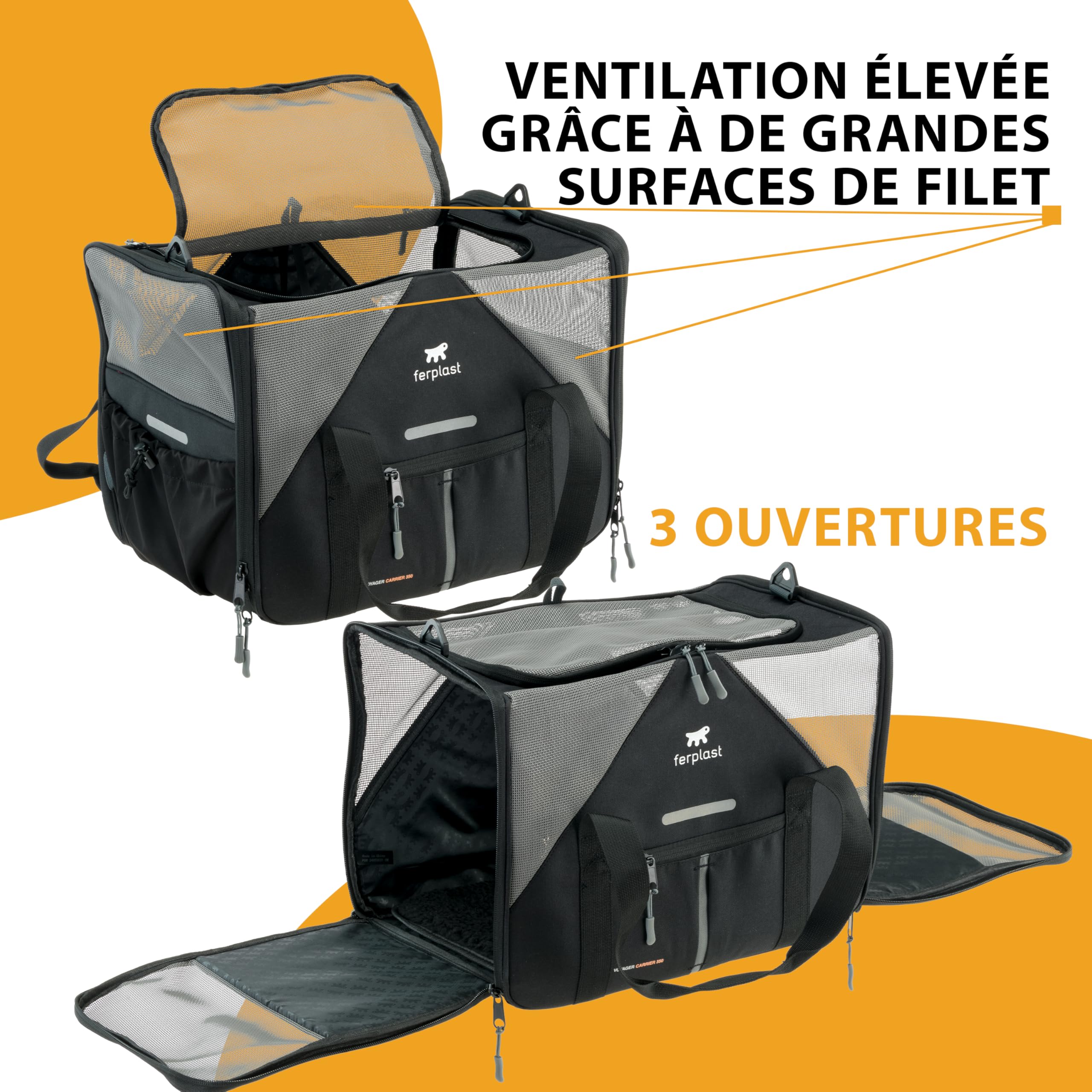 ferplast-voyager-carrier-350-sac-transport-chien-et-chat-45x30x-h33-cm-max-15-kg image 4