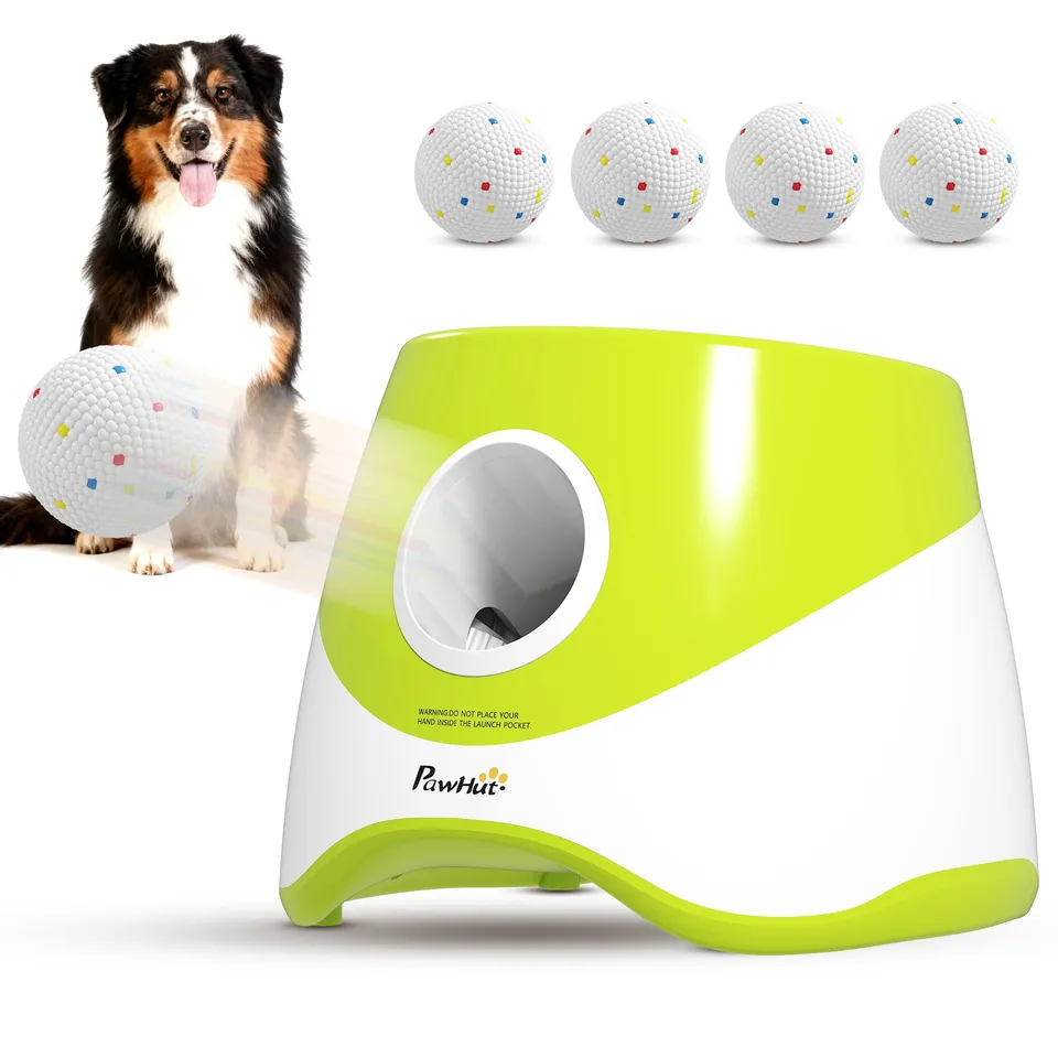 pawhut-lanceur-automatique-de-balles-pour-chien-petit-moyen-3-distances-6-10-14- image 1