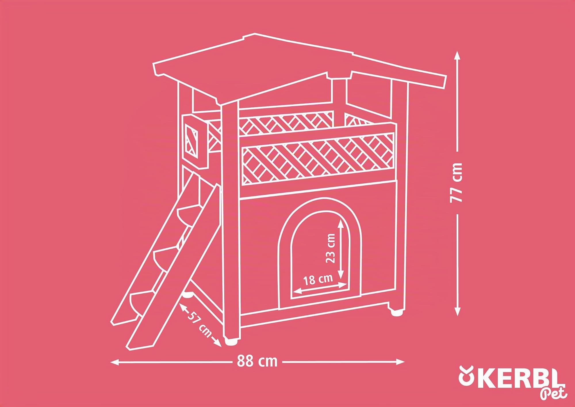 kerbl-maisonnette-pour-chat-tyrol-alpin-88x57x77-cm-abri-ext-rieur-isol image 7