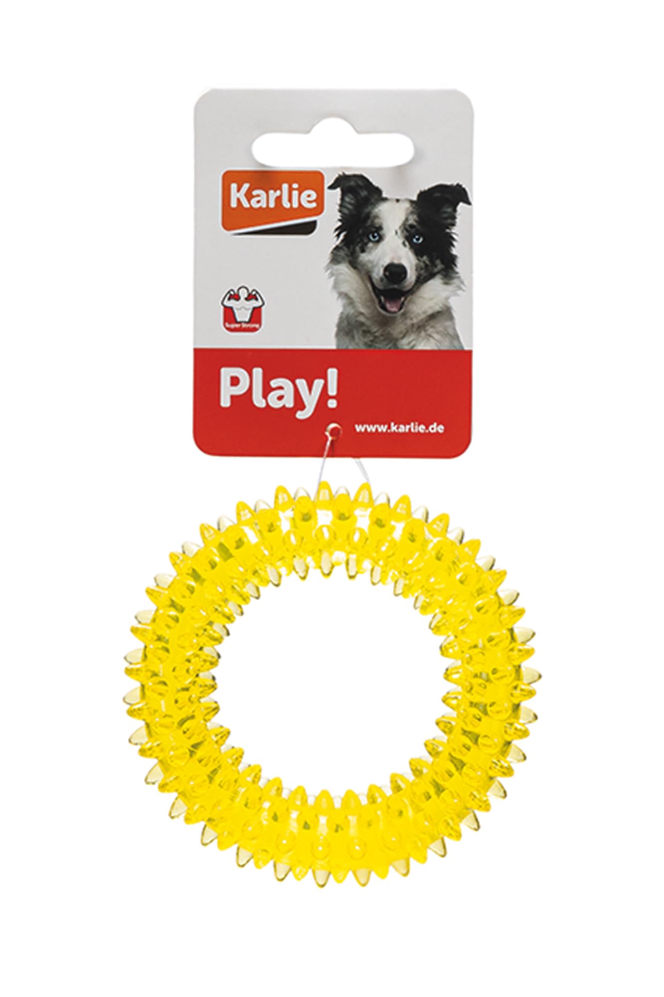 karlie-good4fun-zackenring-jouet-anneau-dentel-chien-tpr-9-cm-jaune image 2