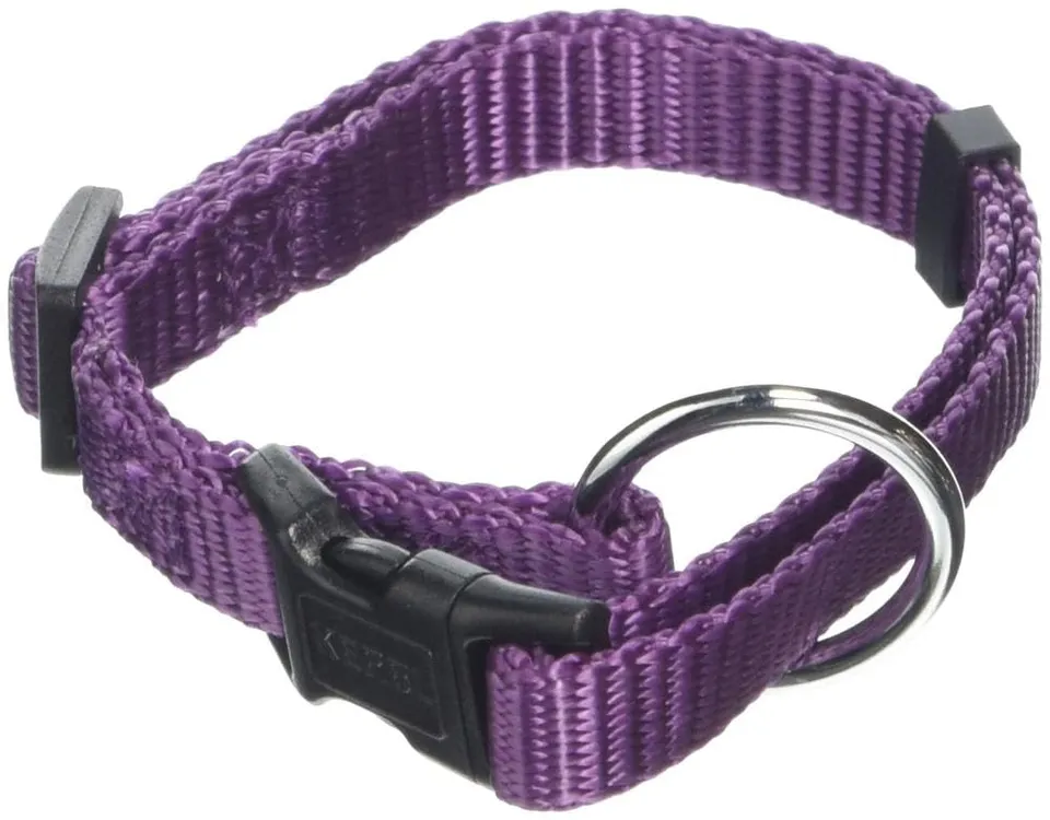 kerbl-miami-collier-chien-violet-nylon-10-mm-r-glable-20-35-cm image 1