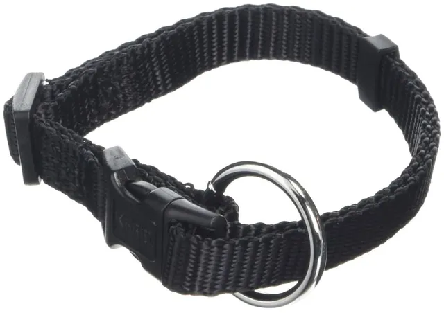kerbl-miami-collier-chien-nylon-noir-10-mm-r-glable-20-35-cm image 1